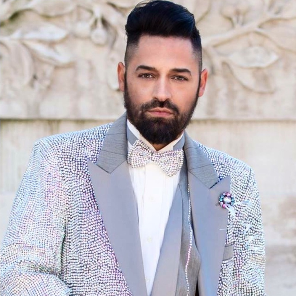 Christian Dior Tuxedo with Swarovski Crystals 36S